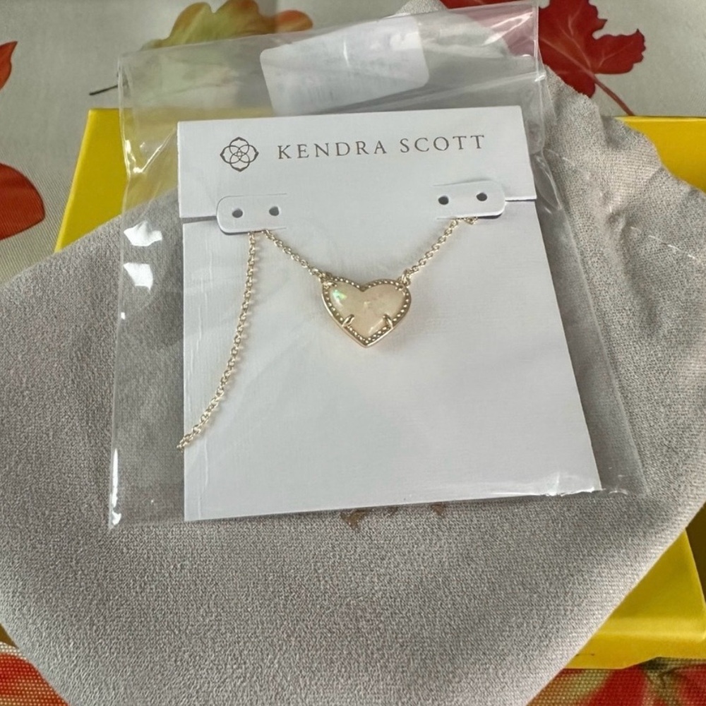 Kendra Scott Opal Heart Necklace